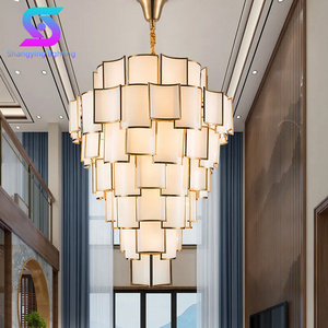 Modern Interior Decoration High Quality Hotel Lobby Villa Big Luxury Glass Crystal Led Chandelier Lamp