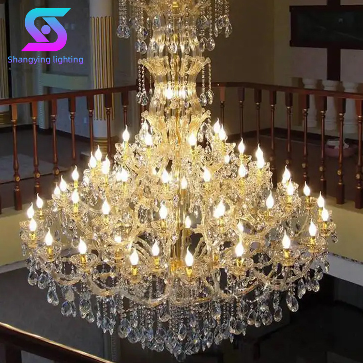 New Design Maria Theresa Luxury Lamp Living Room Villa Hotel Lobby Project Custom Crystal Hanging Floral Chandelier Light