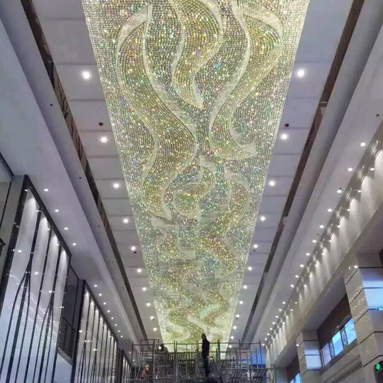 New Product Decorative Banquet Hall Shopping Mall Hotel Lobby Big Luxury Led Chandelier Ceiling Light