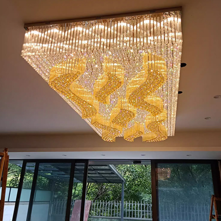 New Product Decorative Banquet Hall Shopping Mall Hotel Lobby Big Luxury Led Chandelier Ceiling Light