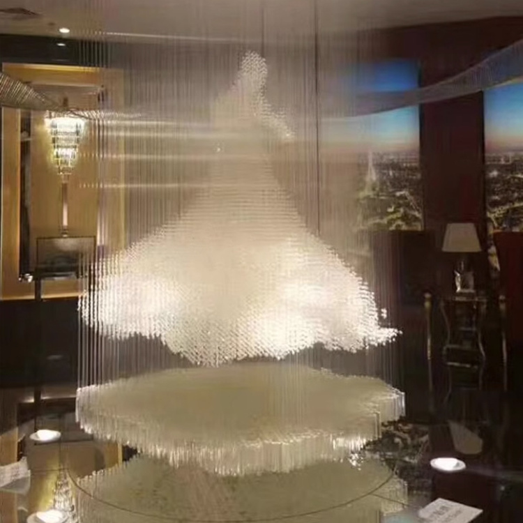 Custom Various Sculptures Hotel Lobby Villa Salon Decoration Large Project LED Crystal Chandelier Lighting