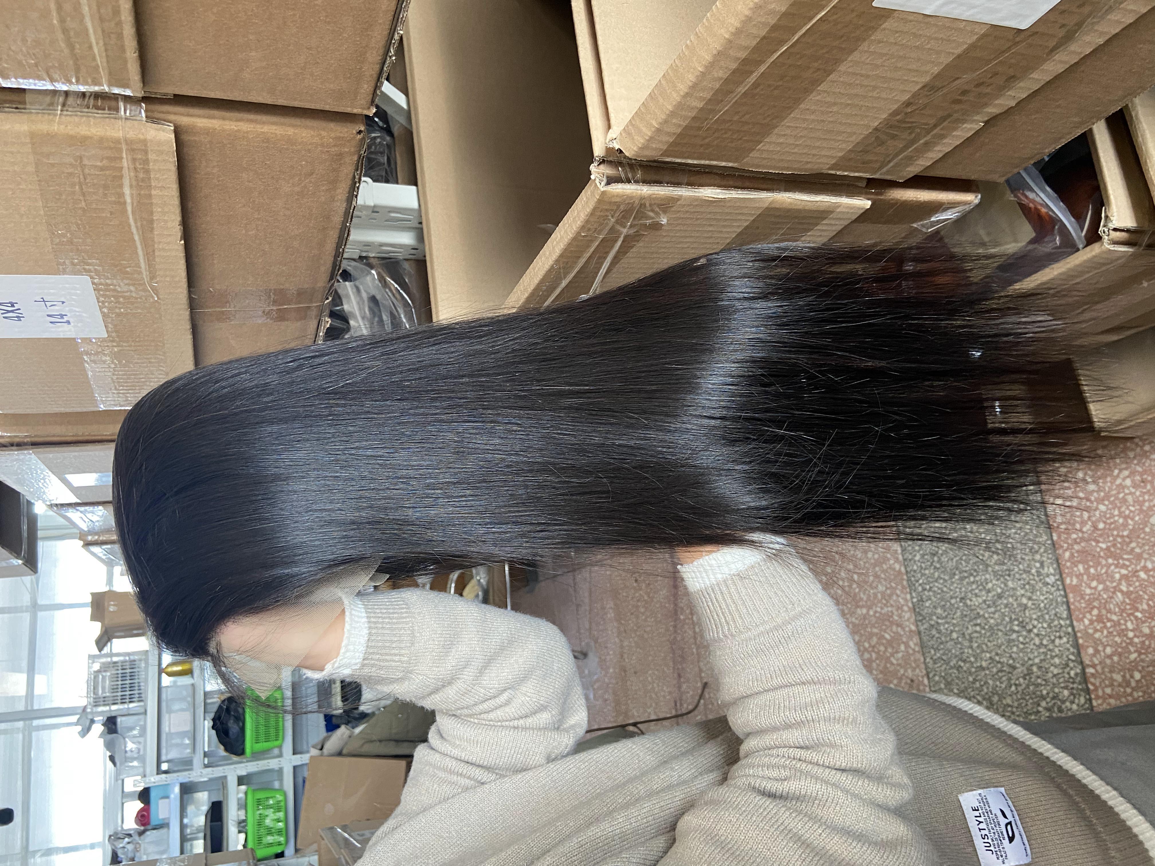 Italian Yaki Straight Virgin Lace Front Wig Human Hair Top Quality 8A 9A 10A Cuticle Aligned Peruvian Human Hair Front Lace Wig