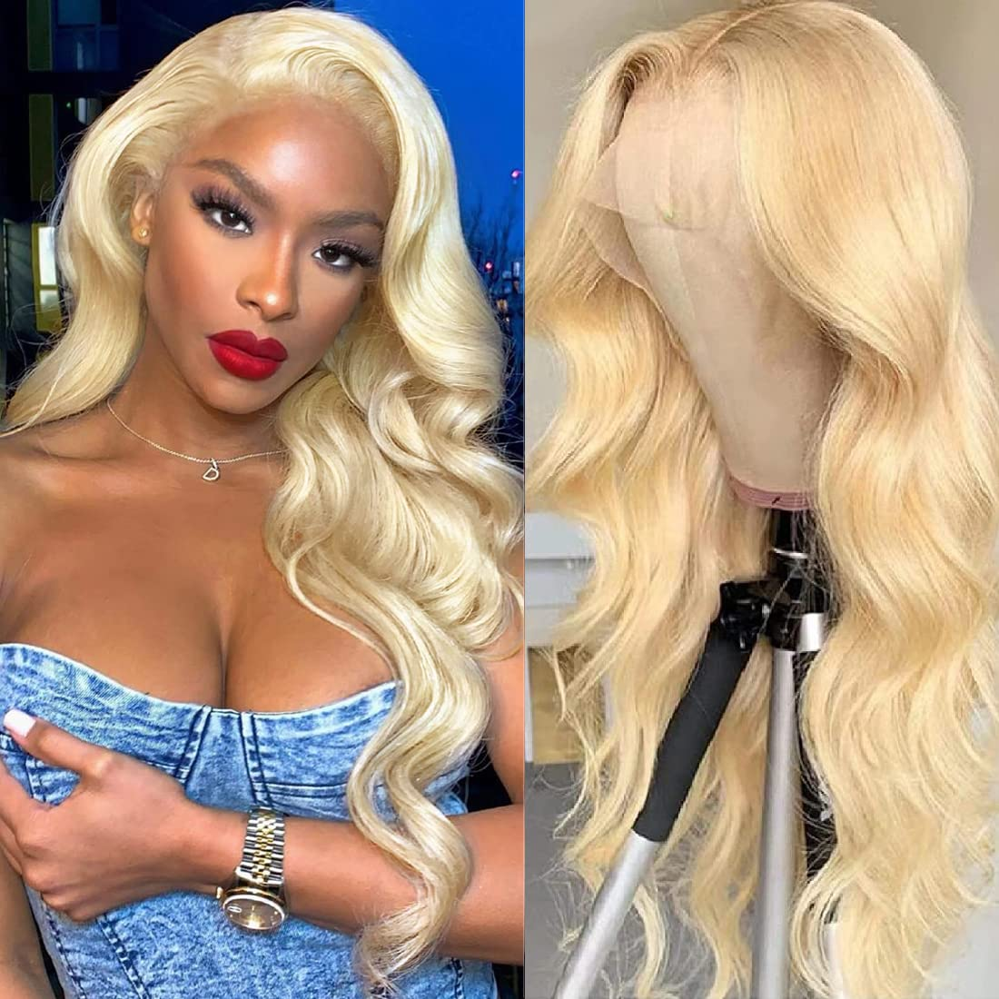 180% 30 Inch 613 hd Lace Frontal Wig Blonde Body Wave Lace Front Wig 13x4 Pre Plucked Lace Front Human Hair Wigs For Women