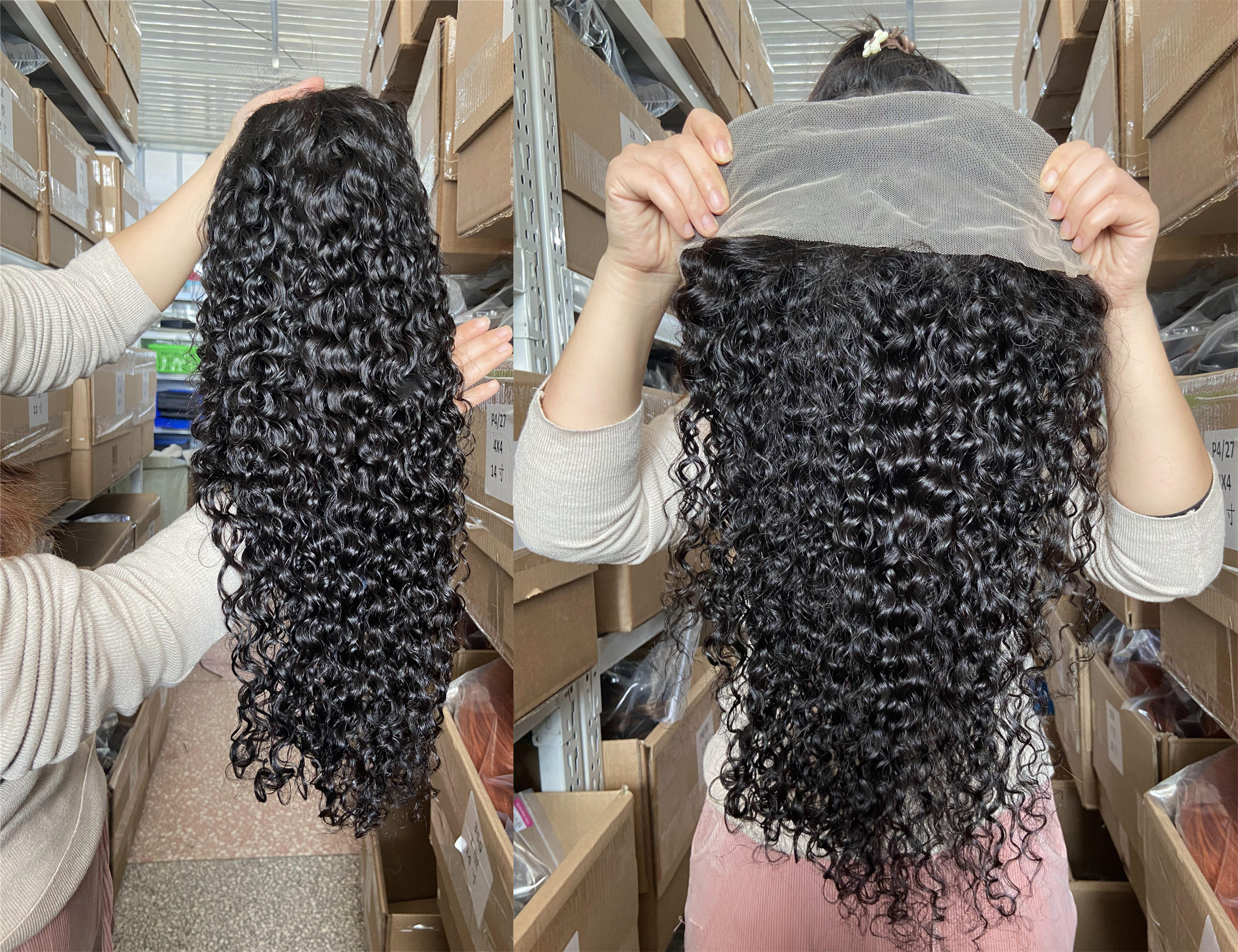 100% HUMAN HAIR Wholesale Straight highlight 13x4 Transparent Lace Human Hair Wigs 10a ,12a Virgin human Hair HD  Full lace Wig