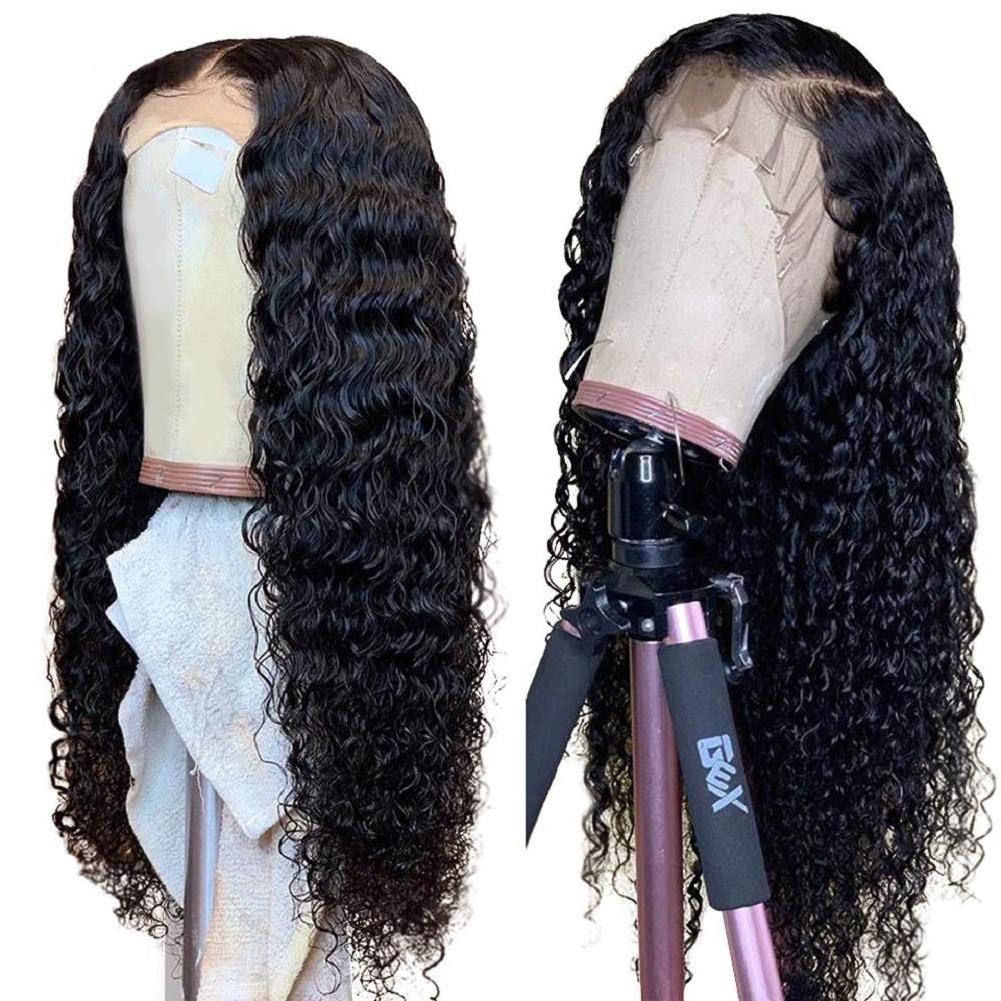 Afro Kinky Curly 13X4 Lace Front Wig, Natural Hairline With Baby Hair 150 Density Mongolian Human Hair Wigs for Black Women