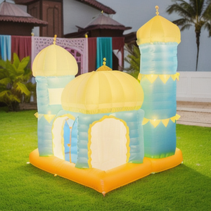 Customized Ramadan Decoration Muslim Holiday Crescent Moon Mosque Eid al-Fitr Yard Inflatable Ramadan Decoration