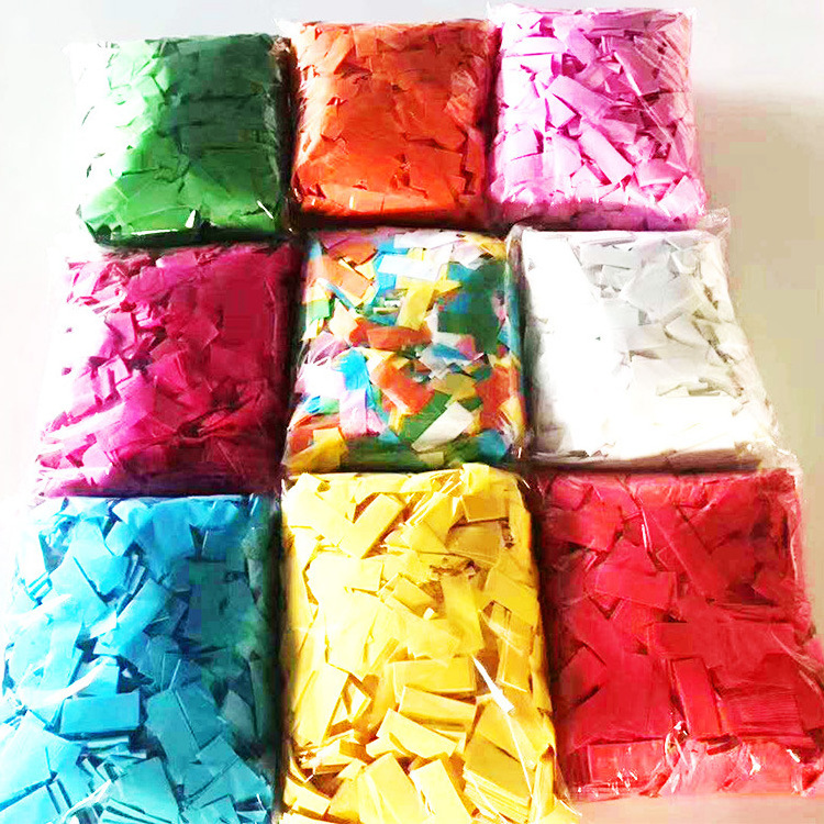 Confetti Paper 5x2cm Square Tissue Paper Flameproof Colorfast Paper