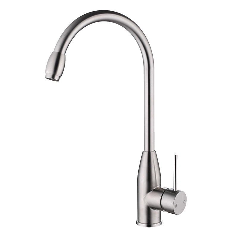 Customized Universal Deck Mounted Sink Faucet  Rotatable 304 Stainless Steel Kitchen Tap