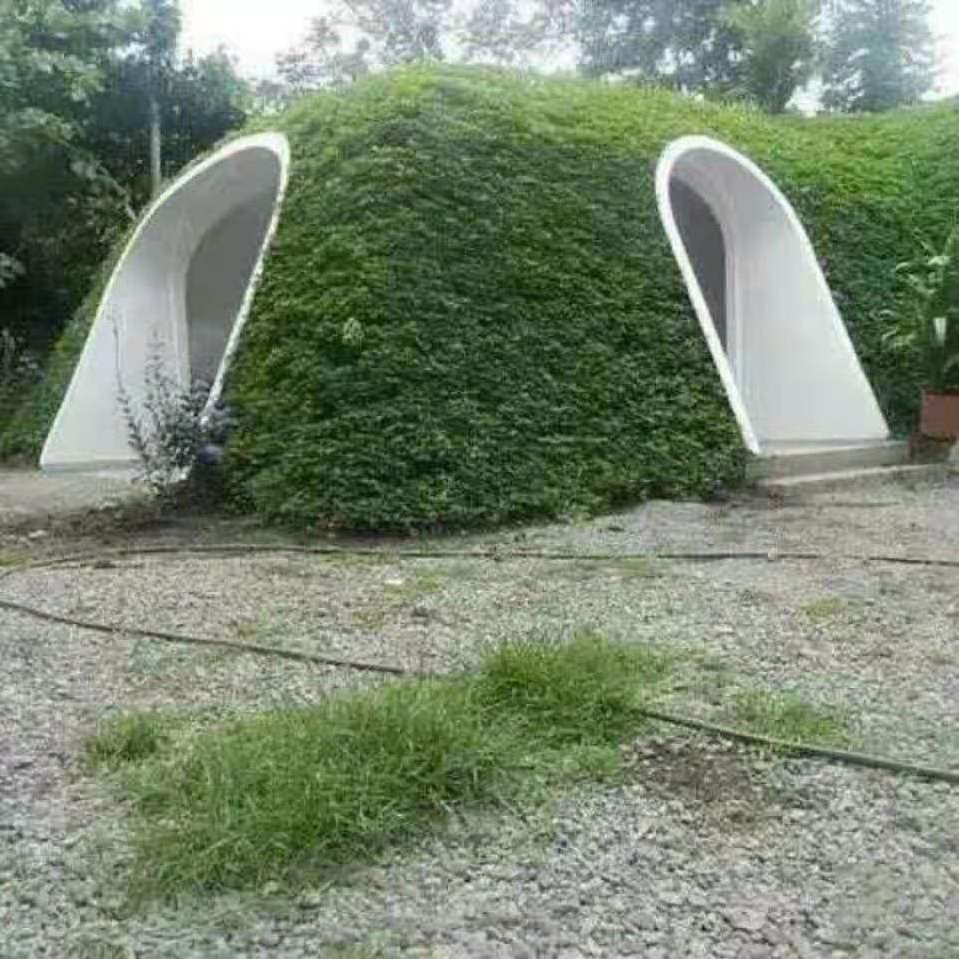 Original Ecological Covering Soil Planting Grass To Quickly Assemble FRP Cave Dome House For Tiny Bounce house