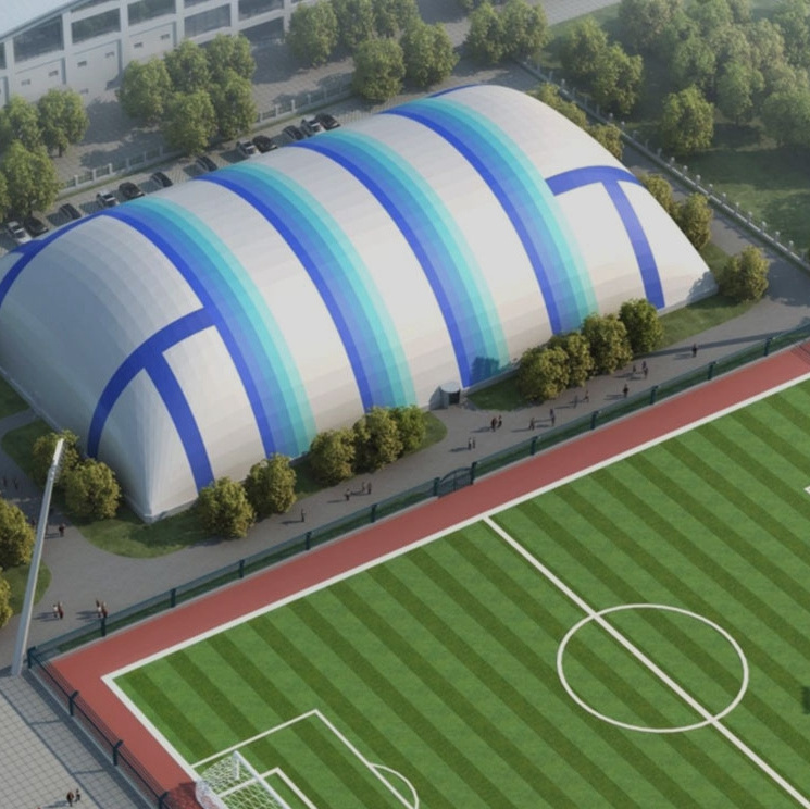 inflatable membrane big tent membrane tent formed concrete pressure supported building airinflated air dome for football