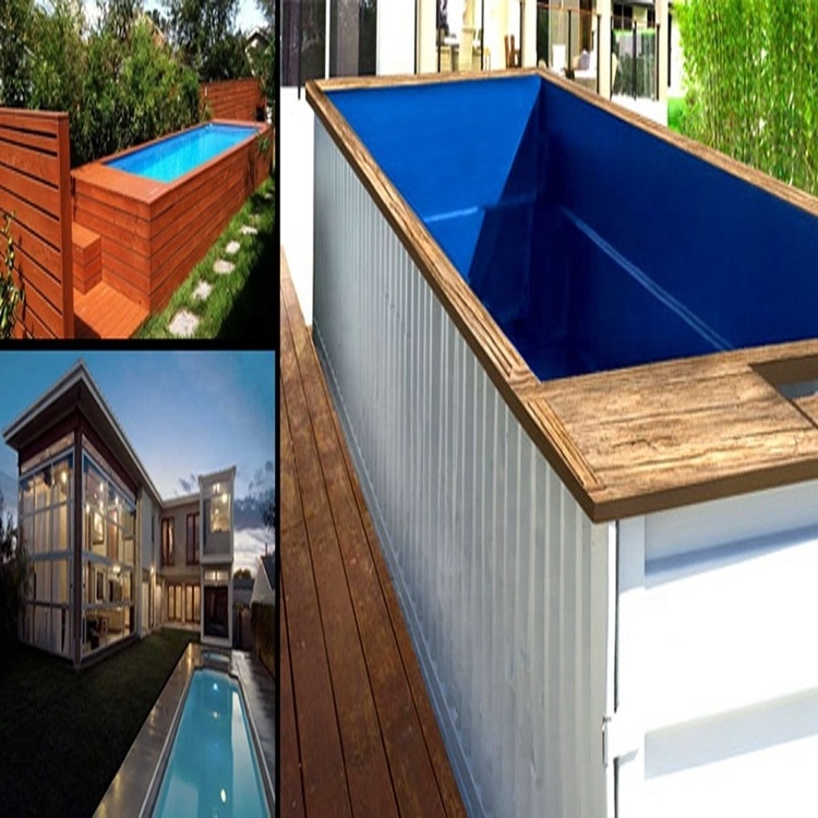 Swimming Clear Shipping Prefibricated Cabin Piscina Infinity Pools 40Ft Prefab Storage Bin Containers Container Pool