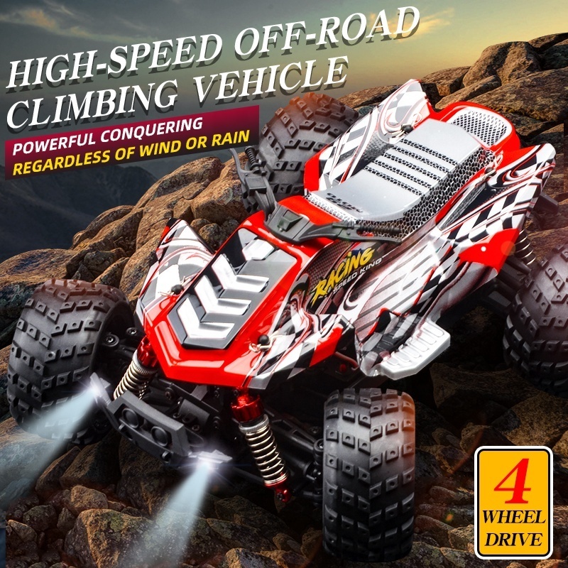 2024 New 1/16 RC Off-road Car 2.4G High Speed Toys Vehicle Model 4x4 Fast Hobby Cars Radio Remote Four Wheel Motorcycle For Kids