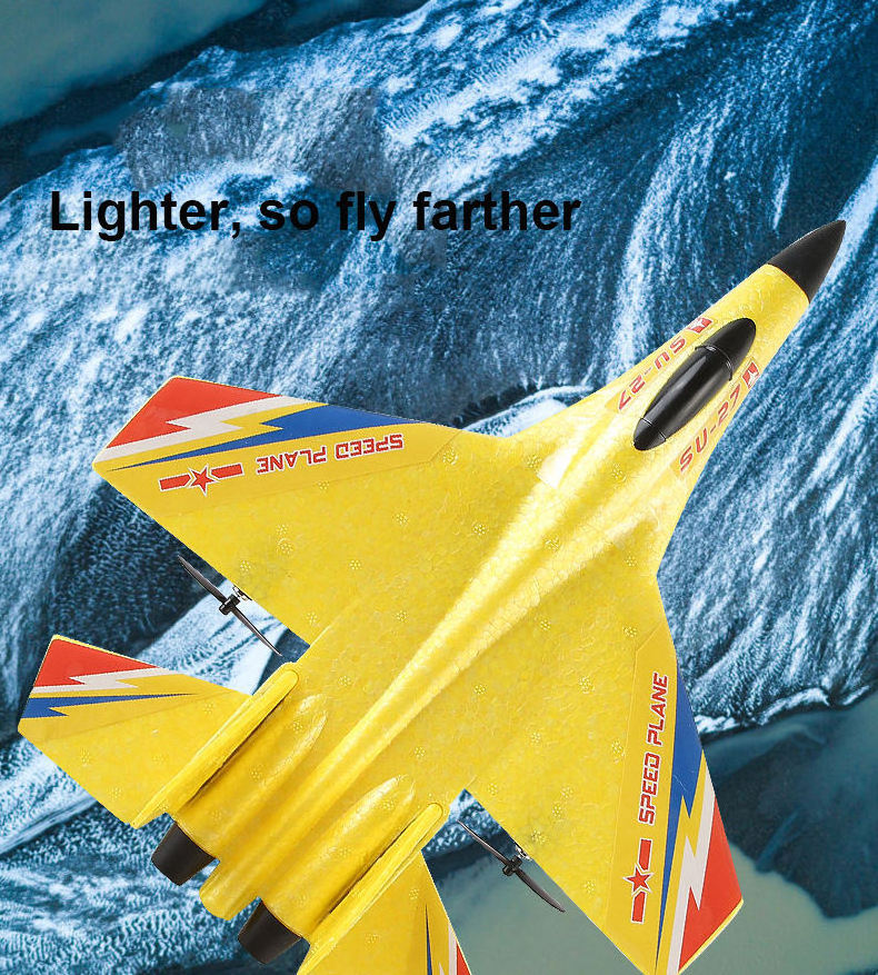 Su 27 Rc Airplane Aircraft Model Fighter Fixed-wing Glider Unbreakable Flying Toy Air Plane Anti-fall Outdoor Educational Toys