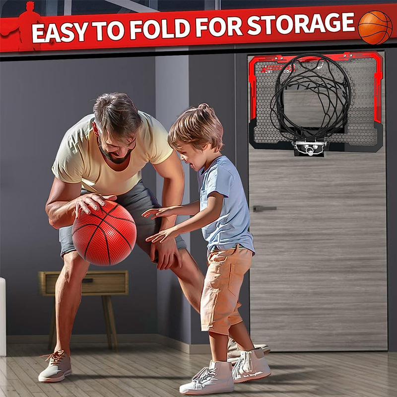 2024 Best Selling High-quality Kids basketball hoop games indoor basketball games for children mini plastic toys with lights