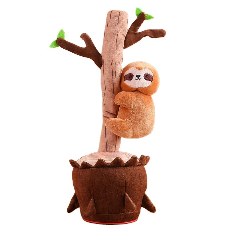 Plush DANCING CACTUS with LED light AND VOICE RECORDER plush toys for fun 35CM  climbing panda monkey koala