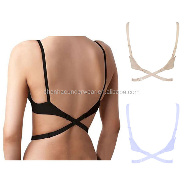 Shanhao Ready to Ship V-shape Backless Adjustable Bra Strap Womens Bra Extension Strap Backless straps for Women