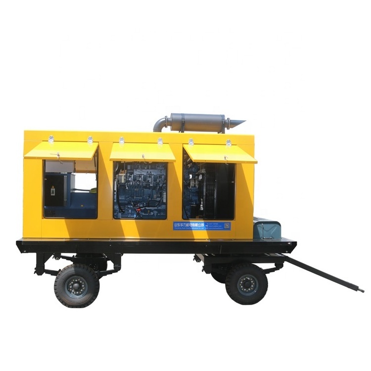 CE Certificated 125KVA 100KW Cummins Yuchai Trailer Diesel Generator Towable Mobile Power Station Mobile trailer Mounted Genset