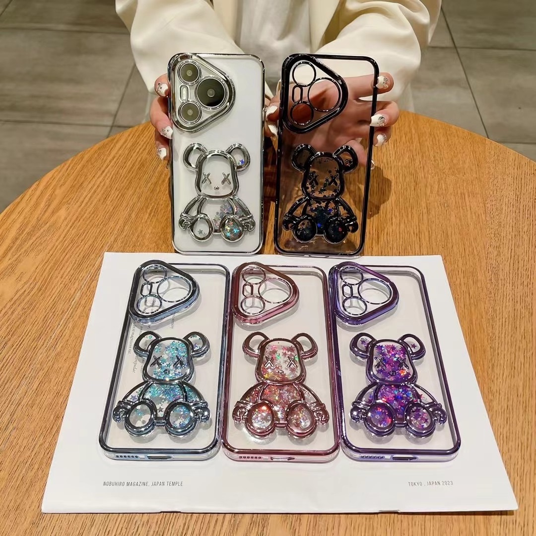 Shanhui 3d teddy bear transparent phone cases for huawei