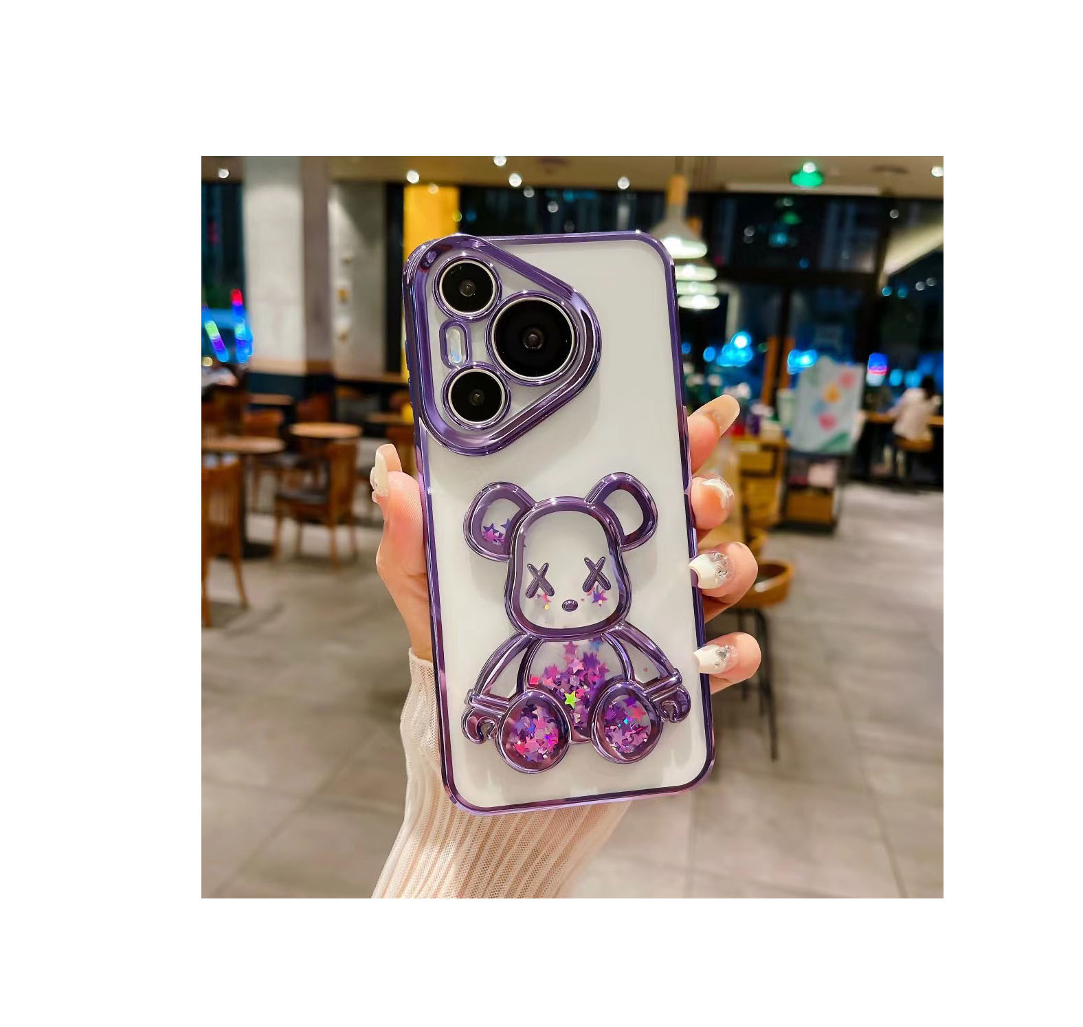 Shanhui 3d teddy bear transparent phone cases for huawei