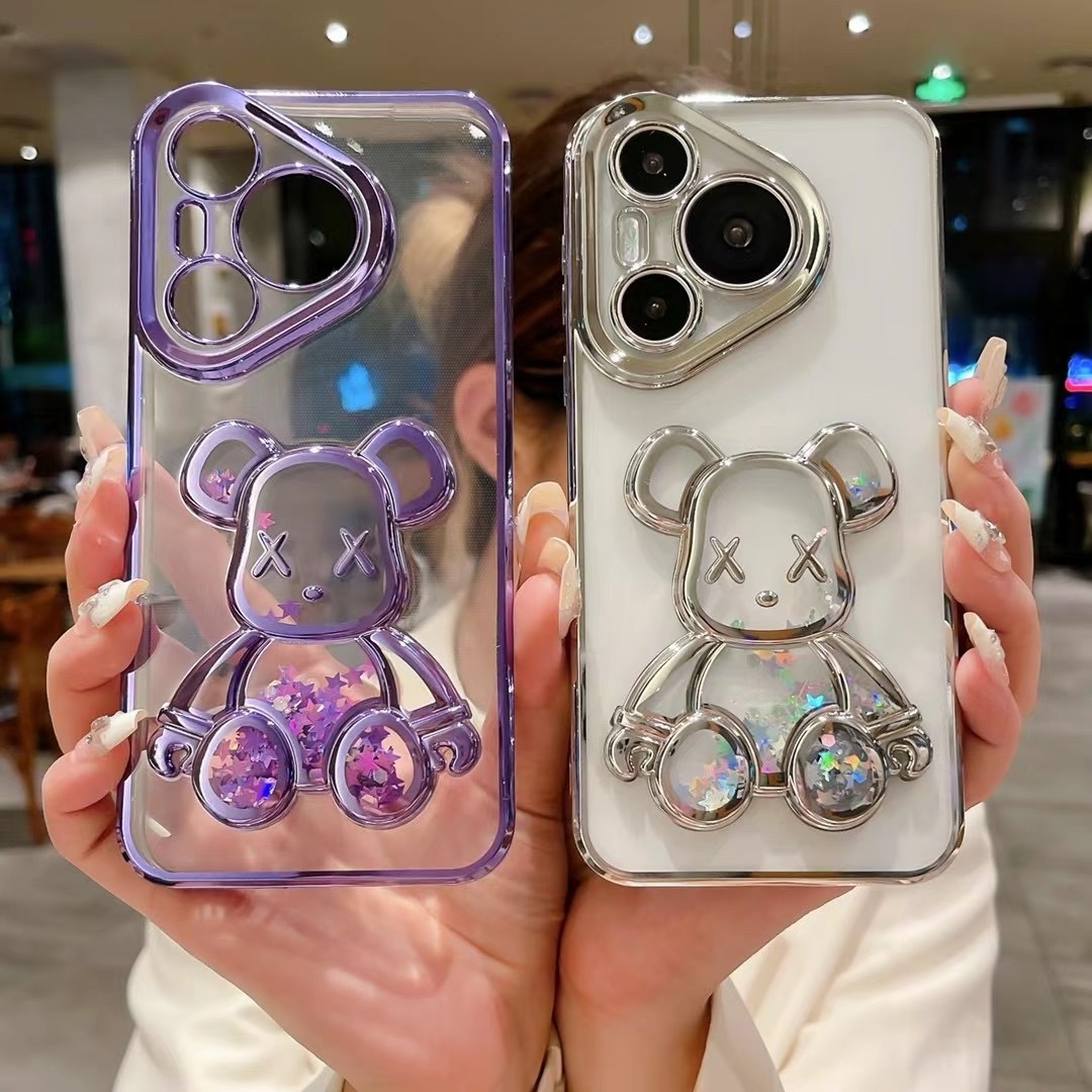 Shanhui 3d teddy bear transparent phone cases for huawei