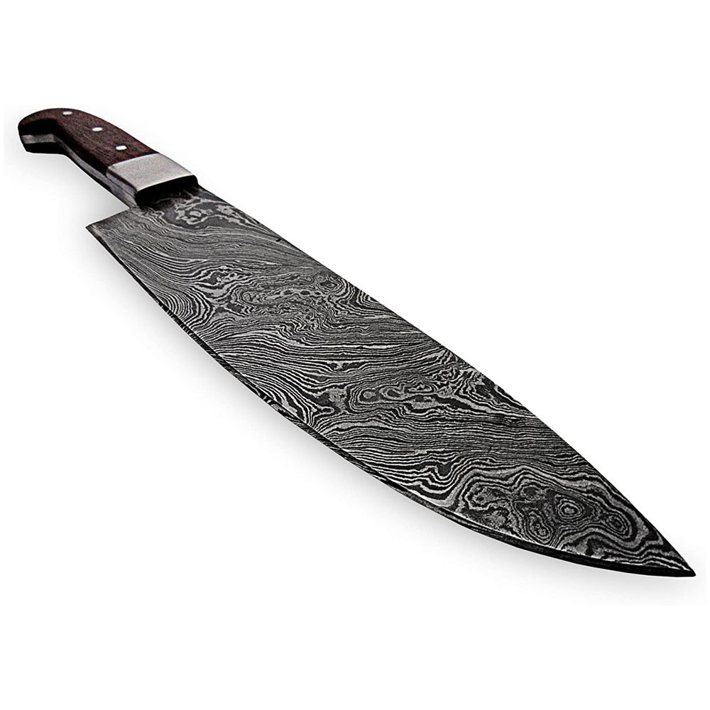 2024 Custom Made Heavy Duty Wooden Handle Damascus Steel Chef Knives Best Selling Wooden Handle Damascus Steel Chef Knives