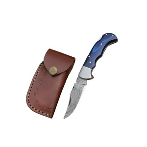 Best quality  OEM Service Handmade Folding knives With Wood Handle Damascus Steel Heavy Duty Folding Knives In All Sizes