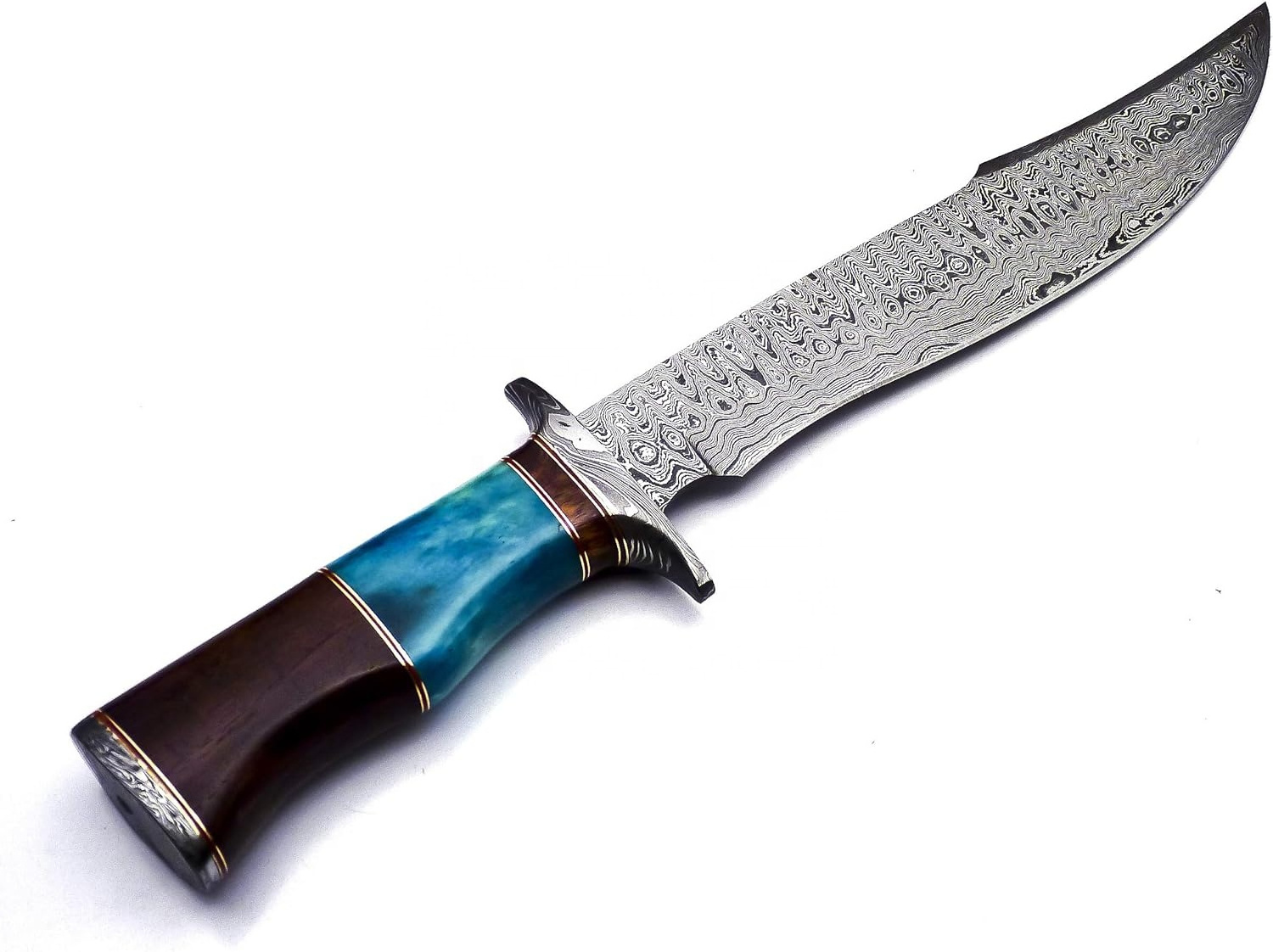 Handmade carbon steel Rambo bowie knife with pukka wood handle and leather sheath Viking knife outdoor knife silver guard