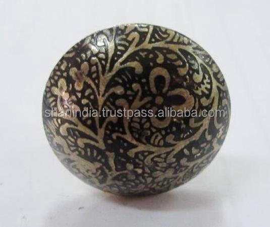 Oval White Patina Design Etched Brass Antique Gold Furniture Hardware Hand Finished drawer dresser knobs for home decoration Use