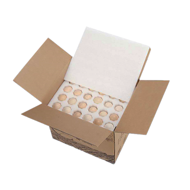 Custom High Density Shipping Protective Eggs Packaging Die Cut EPE Foam Inserts Base Egg Tray And Box Carton