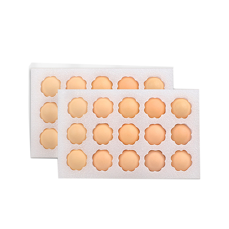 Custom High Density Shipping Protective Eggs Packaging Die Cut EPE Foam Inserts Base Egg Tray And Box Carton