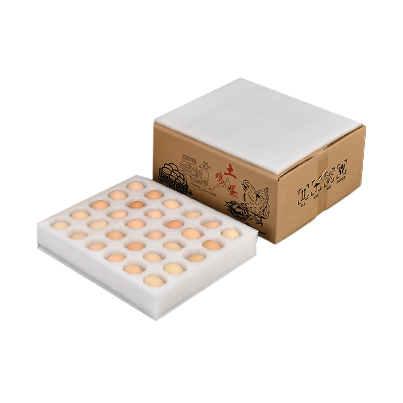 Custom High Density Shipping Protective Eggs Packaging Die Cut EPE Foam Inserts Base Egg Tray And Box Carton