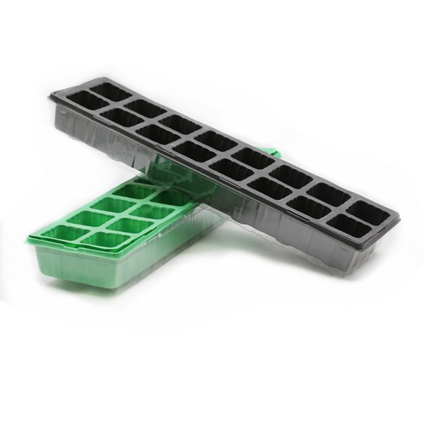 Seedling Trays 16 Cells(2x8) Planter Garden pot Seed Tray Plant Pot Seed Starter Tray with Drain Holes for Gardening and Farm