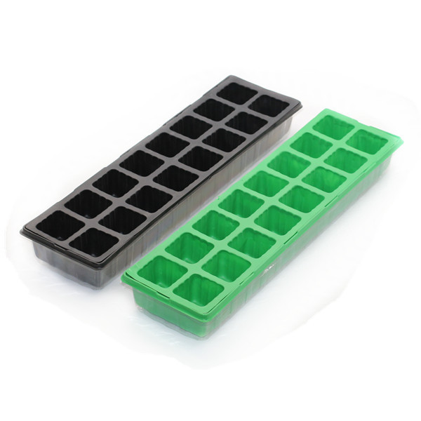 Seedling Trays 16 Cells(2x8) Planter Garden pot Seed Tray Plant Pot Seed Starter Tray with Drain Holes for Gardening and Farm