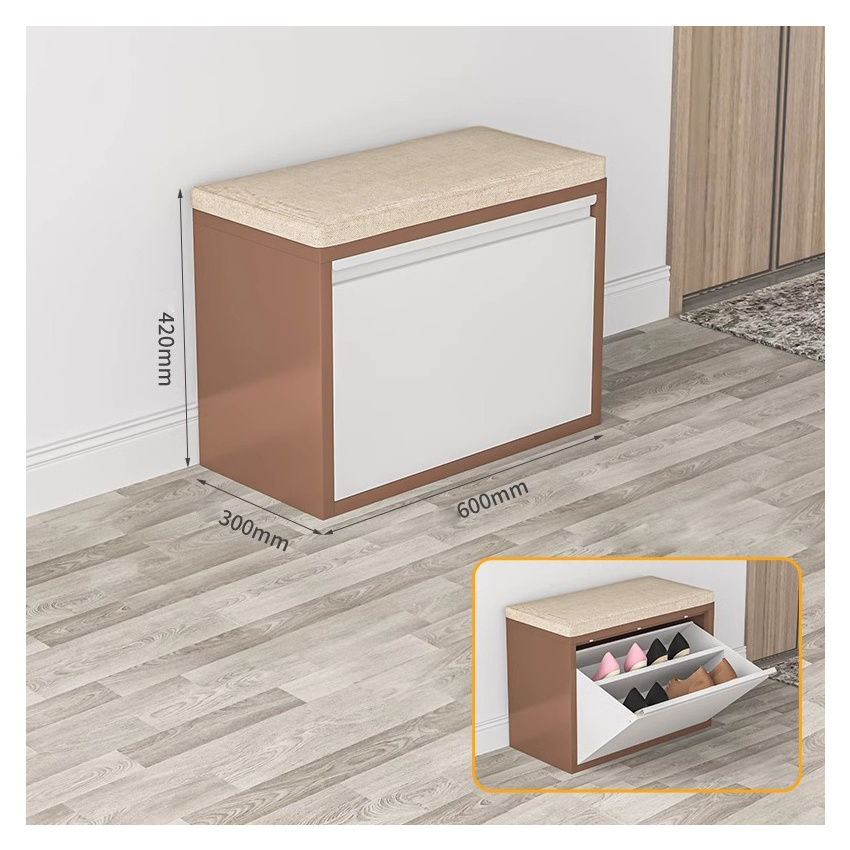 Morden Style Storage With Seat Space Saver Slim Shoe Rack Cabinet Living Room Furniture