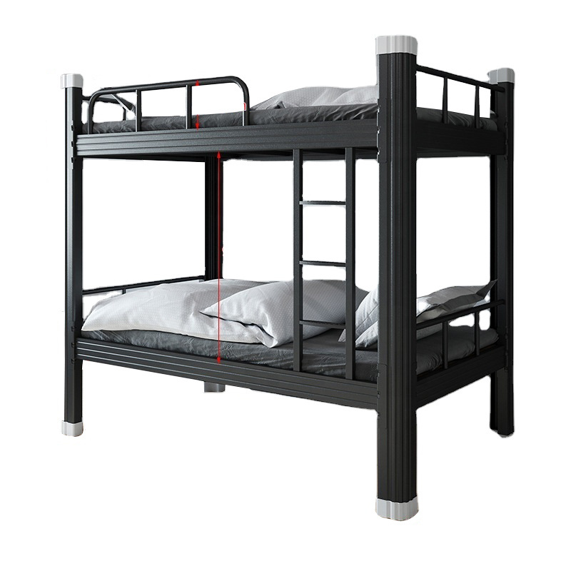 Steel single bed 1000mm wide staff dormitory double decker bed for adults and students double layer steel bed