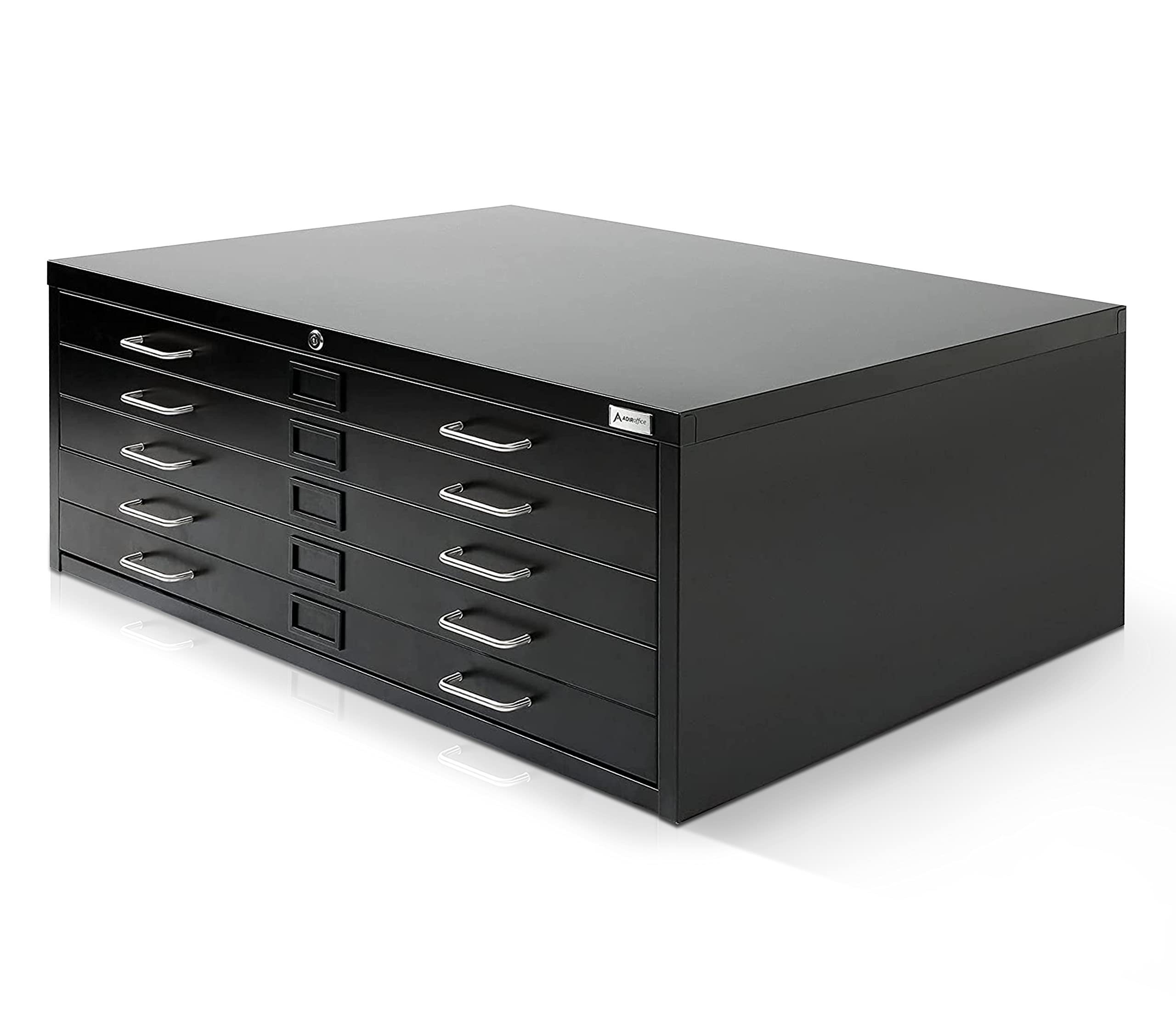 Steel Flat File Cabinet for Deep Files 5 Drawers