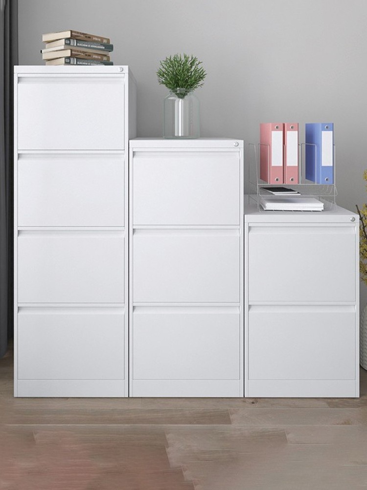 Card File Cabinet Metal Storage Office File Cabinet Wholesale Lockable 4 Drawers White Office Furniture Modern Filing Cabinet