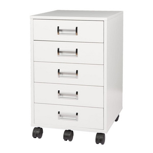 5 Drawer Mobile Cabinet Fully Assembled Except Casters Built-in Handle