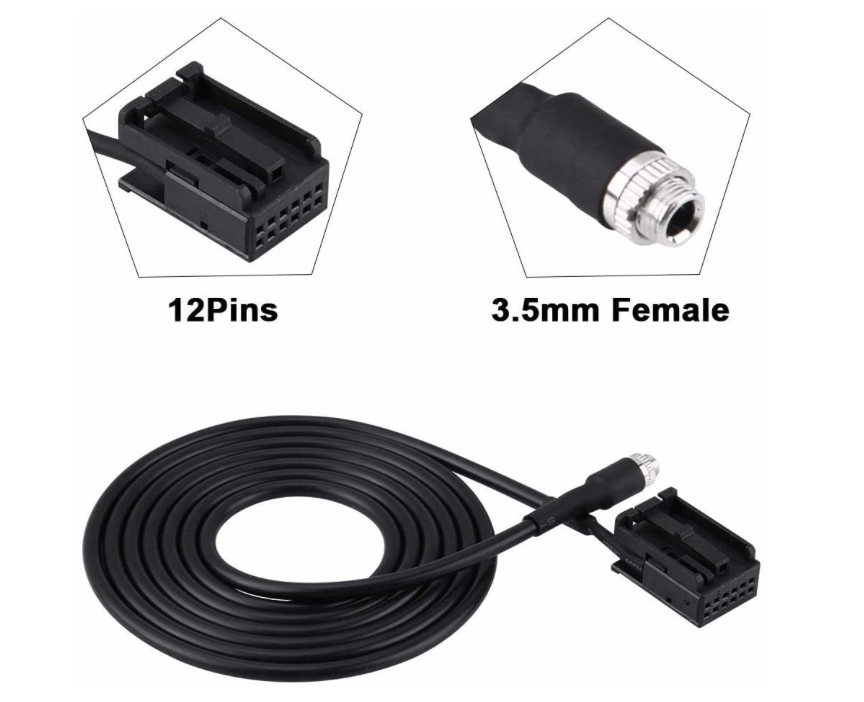 MP3 Input Aux Cable,Car Input Adapter 6000 CD MP3 Car Input Aux Cable Adapter for Focus with Removal Tool Keys