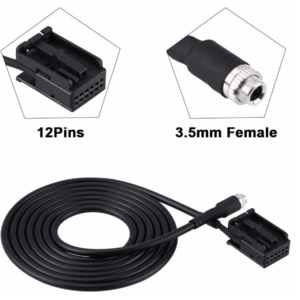 MP3 Input Aux Cable,Car Input Adapter 6000 CD MP3 Car Input Aux Cable Adapter for Focus with Removal Tool Keys