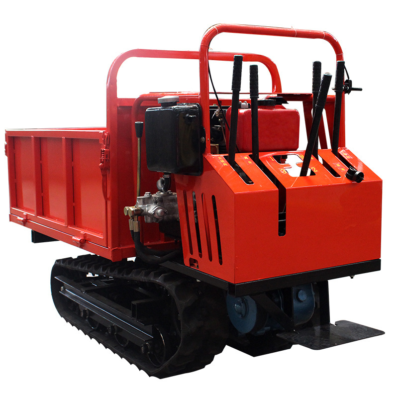 tracked vehicle self-unloading Walking Tractor Operate crawler chassis YSC21090 Transport Car Site Dumpers