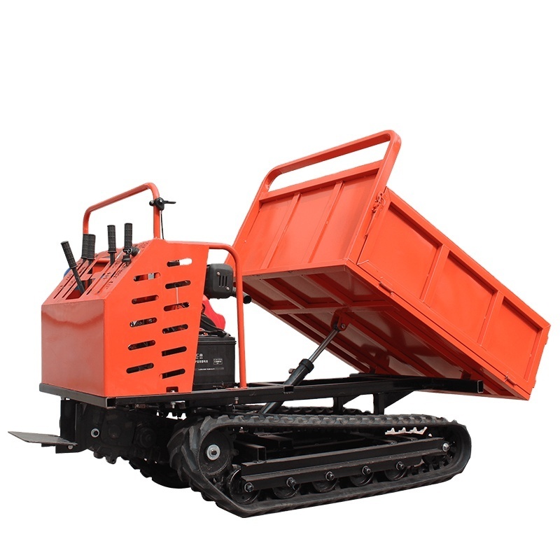 Self Loading Power Handy Wheelbarrow Hydraulic Tipping Crawler Tracked Mini Dumper Concrete Truck Buggy