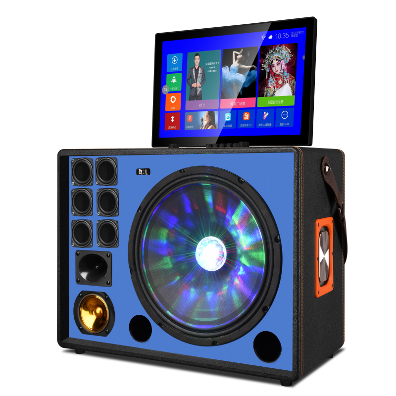 Shanling Hot sale Multi-function Magic Sing Karaoke System Machine with 17 inch HD touch screen portable home theatre Family KTV