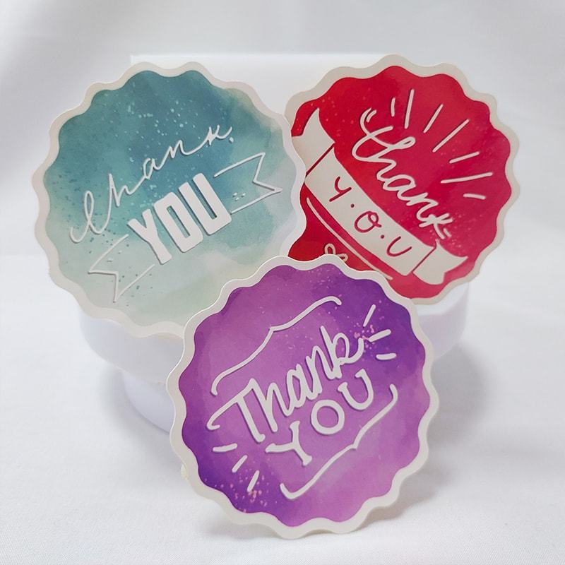 Packaging label sticker seal glue drop sticker package bottle sticker thank you