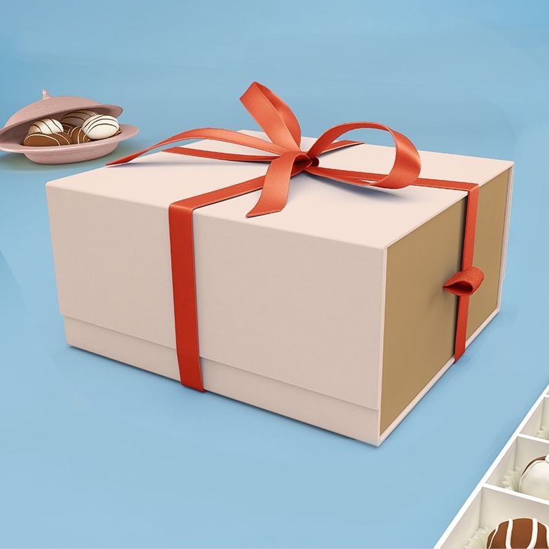 Custom gift box Carton packaging gift box packaging for small business with ribbon