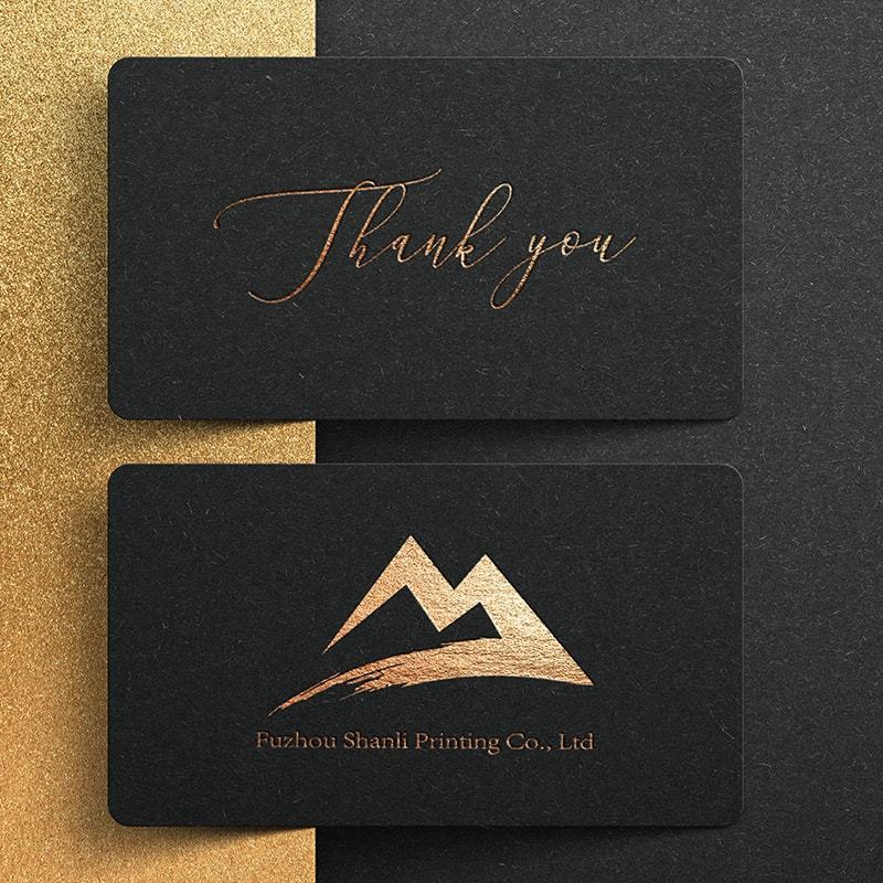 Foil thank you card printing thank you cards for small business custom color Thank you card