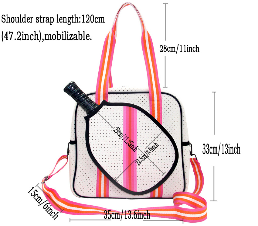 New Arrive Hot Selling Paddle Puffer Women's Tote Bags Men Gym Sport Tennis Bag Custom Pickle Ball Bag