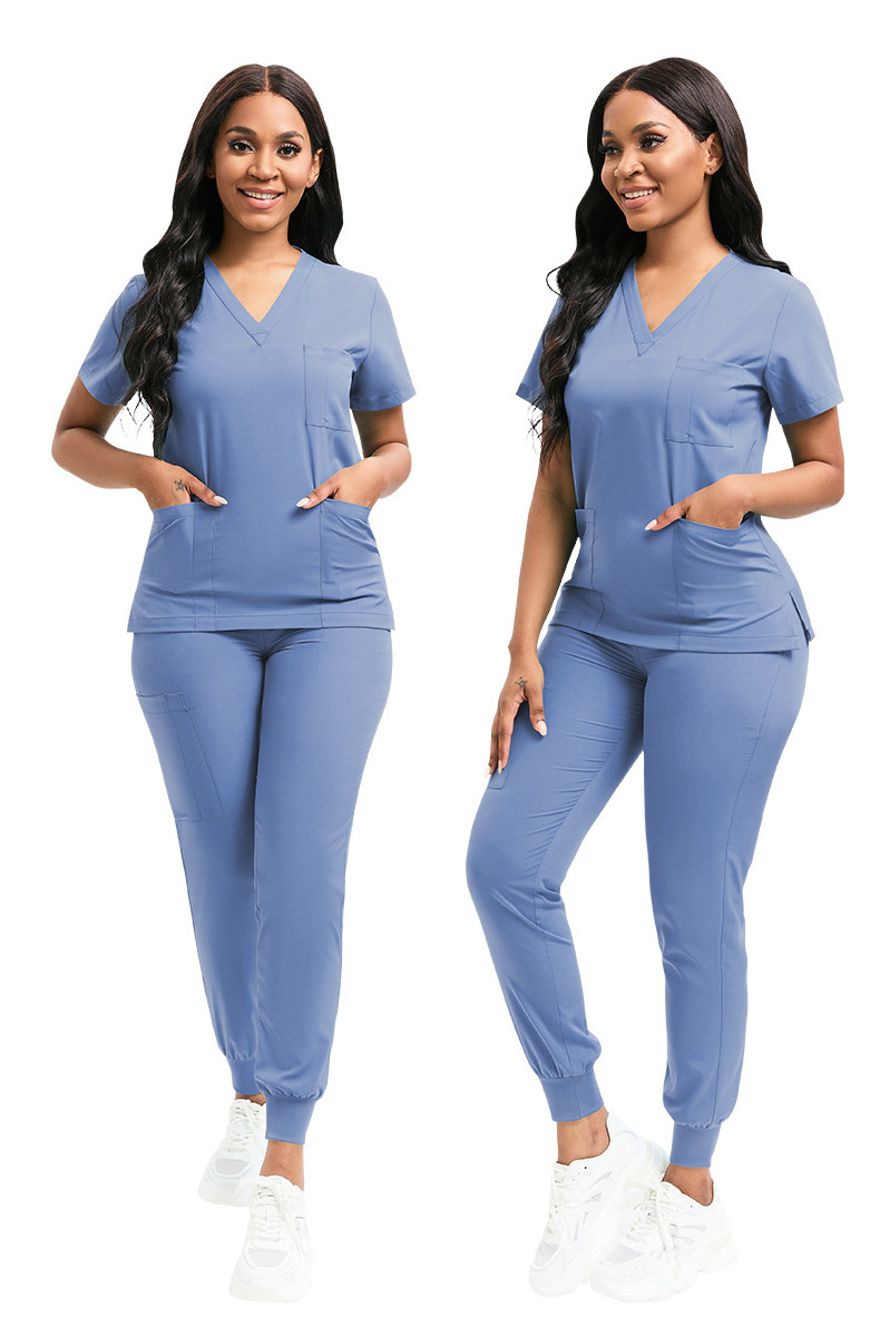 Custom Logo Zipper Girls Hospital Uniforms Scrubs for Women Medical Scrubs Uniform Beauty Hospital Uniform Jumpsuit Scrub Suits