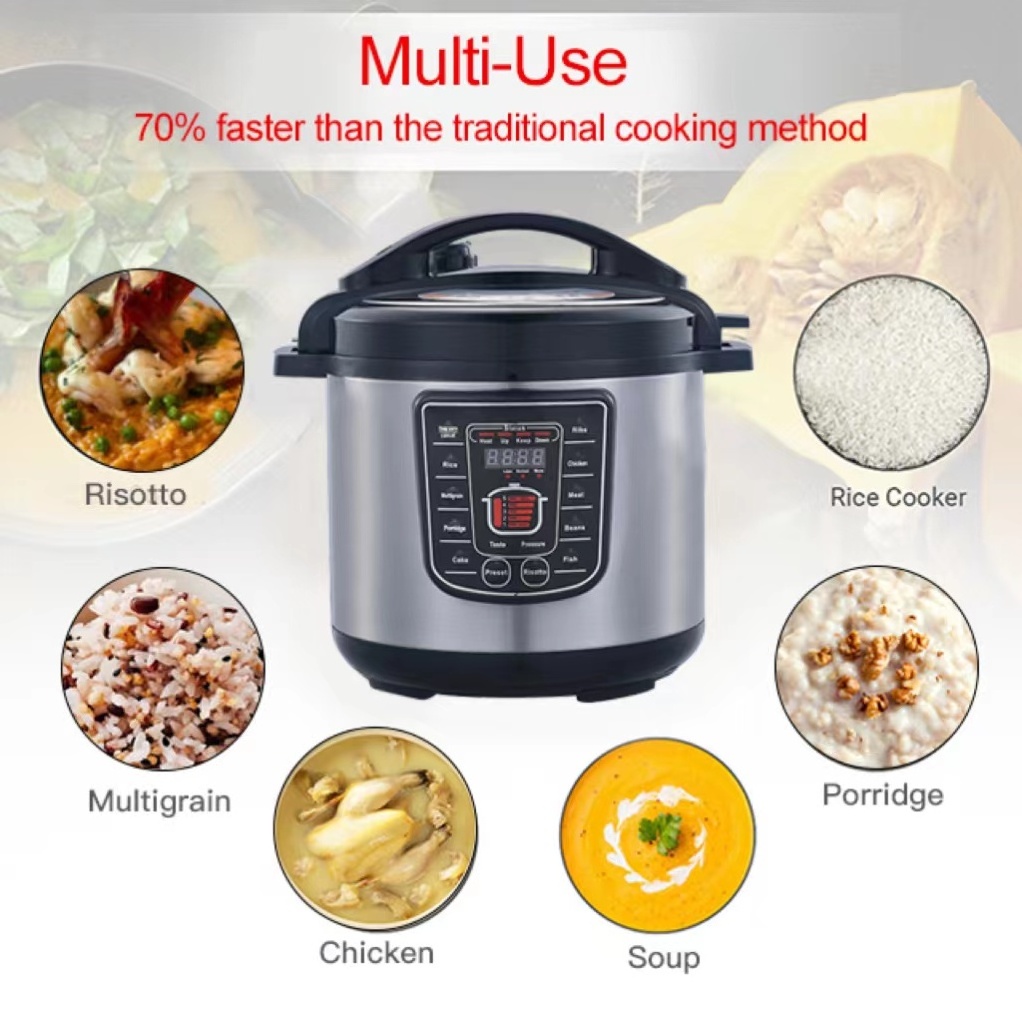 Luxury stainless steel inner pot 8 liter 8 qt 10-in-1 household  or commercial Pro slow cooker instant electric Pressure Cooker