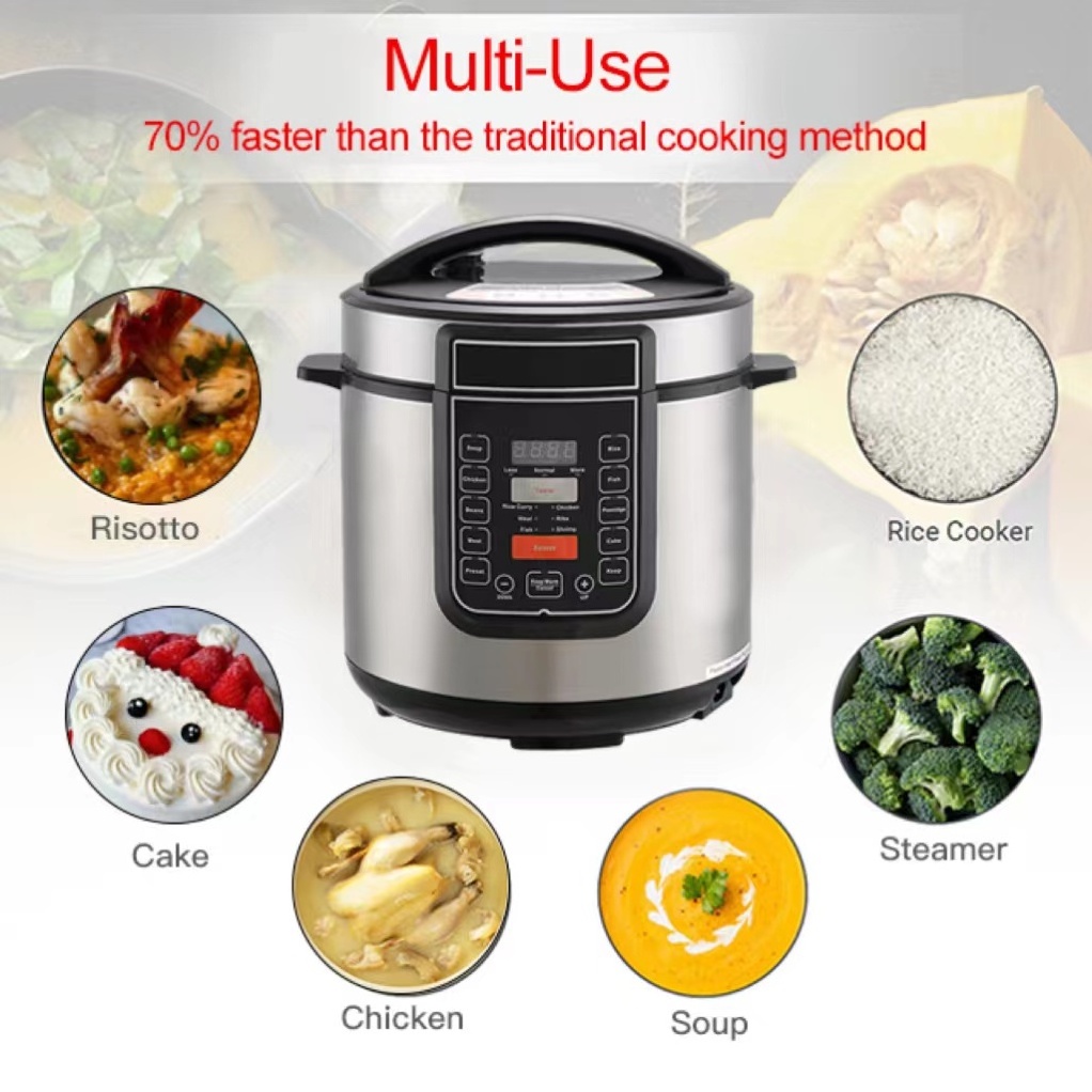 Luxury stainless steel inner pot Russian Style 6L 14 in 1 Tefa Electric Pressure Cooker meet TUV and GS Standard d